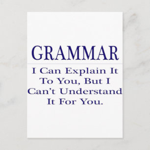 Postal Chiste de profesores de inglés.. Explicar no enten