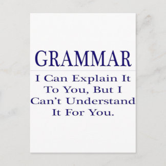 Postal Chiste de profesores de inglés.. Explicar no enten