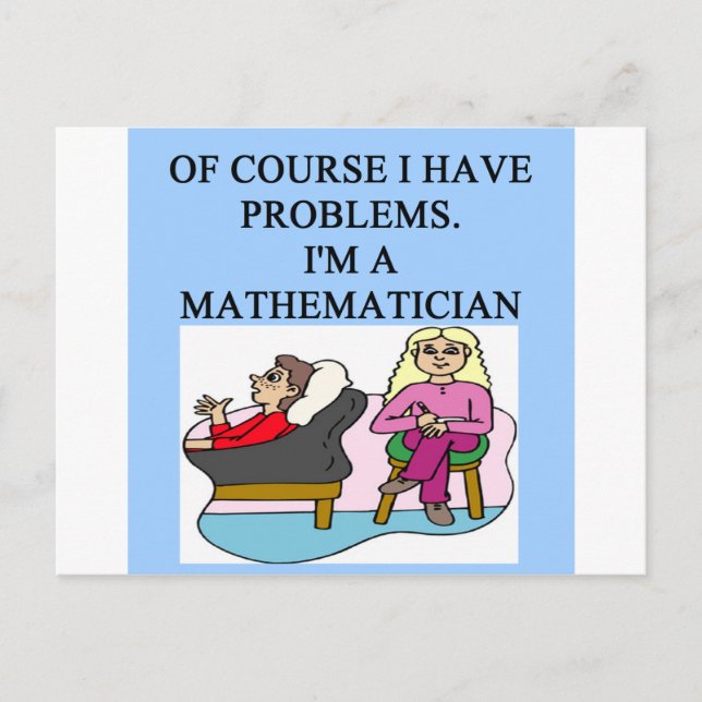 Postal CHISTE de psicología MATH (Anverso)