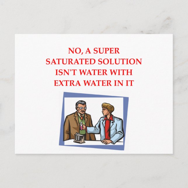 Postal chiste de química (Anverso)