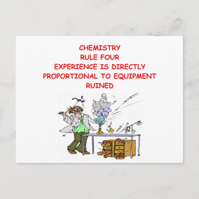 Postal chiste de química (Anverso)
