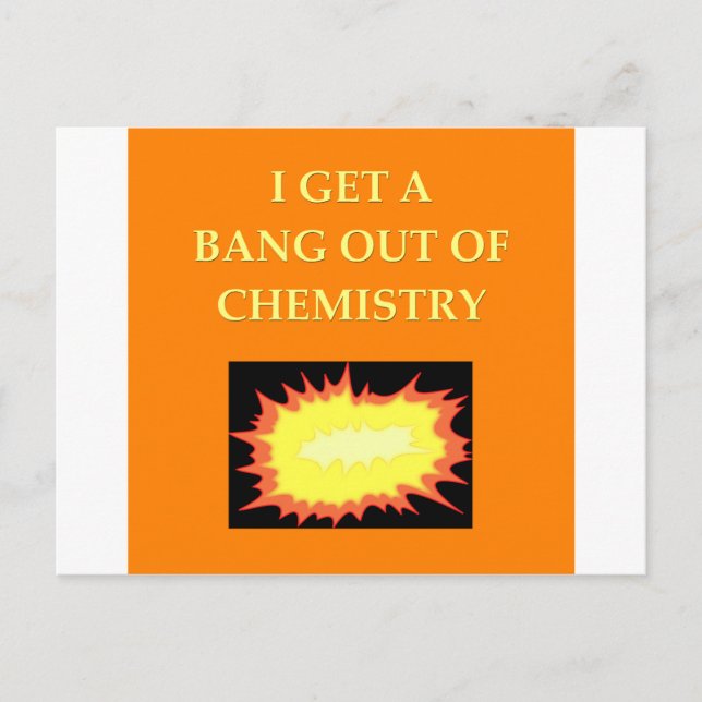 Postal chiste de química (Anverso)