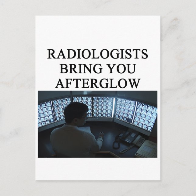 Postal chiste de radiología divertida (Anverso)