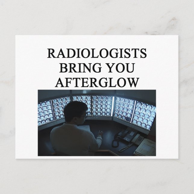 Postal chiste de radiología divertida (Anverso)