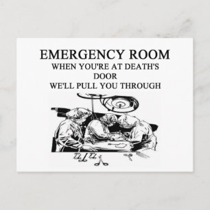 Postal chiste de sala de emergencias