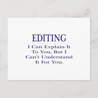 Postal Chiste del editor.. Explicar no entender