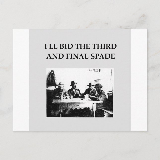 Postal chiste del jugador puente (Anverso)