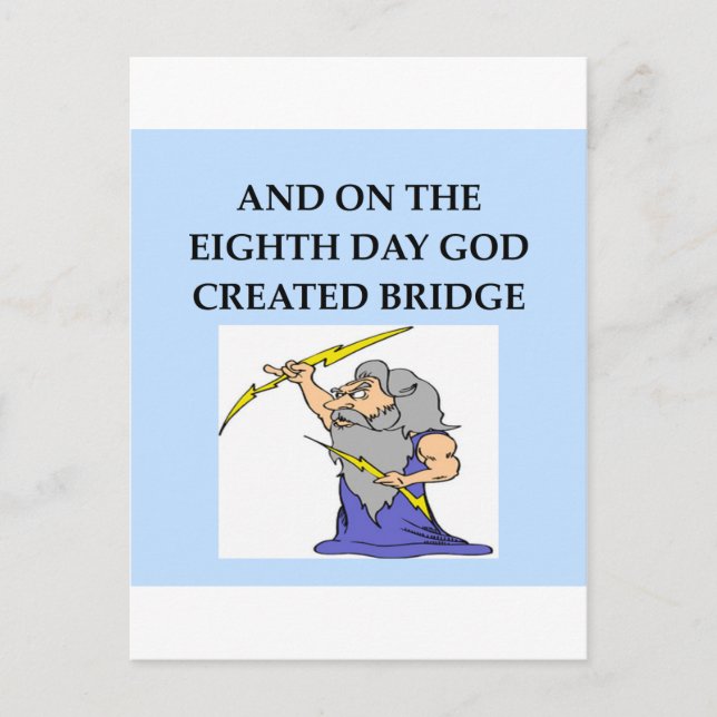 Postal chiste del jugador puente (Anverso)