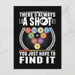 Postal Chiste divertido de billar taco jugador de snooker