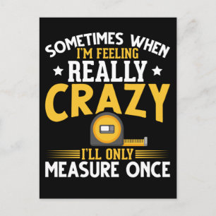 Postal Chiste divertido de carpintería USA humor de carpi