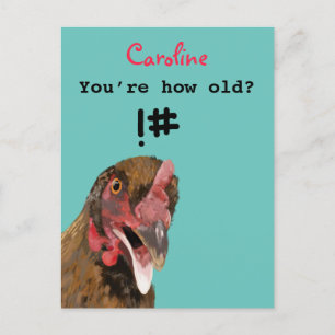 Postal Chiste divertido e insultante de cumpleaños de pol