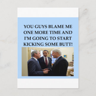 Postal chiste george w bush anti obama
