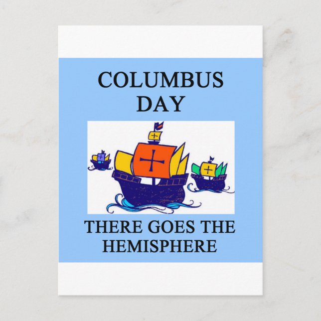 Postal CHISTE indio del día COLUMBUS (Anverso)