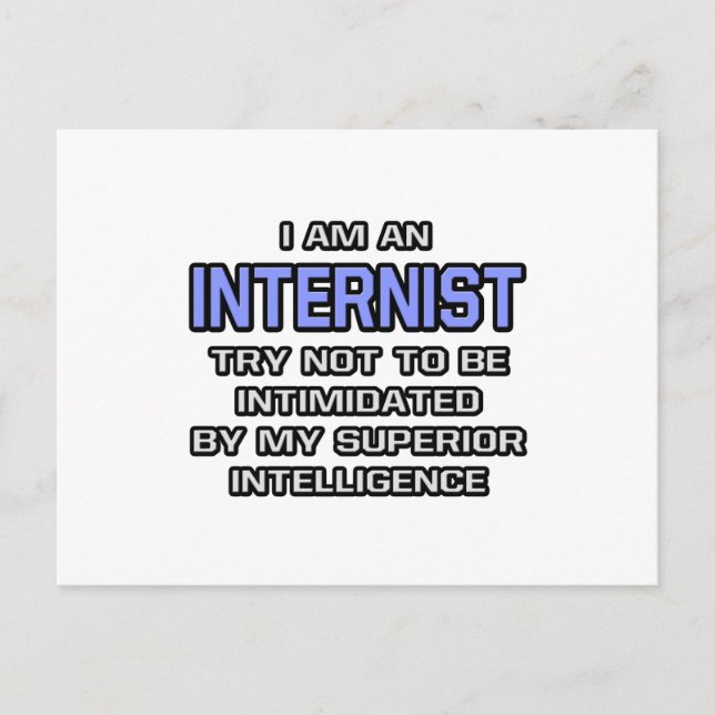 Postal Chiste internista... Inteligencia Superior (Anverso)