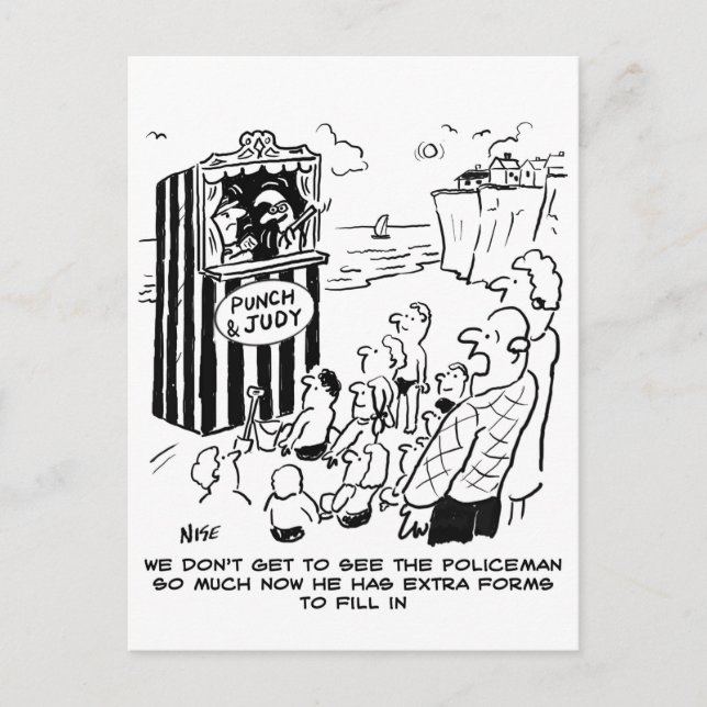 Postal Chiste Judy y Punch (Anverso)