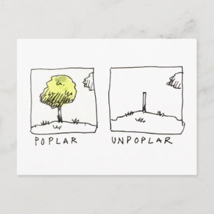 Postal Chiste Malo Del Árbol De Chopo
