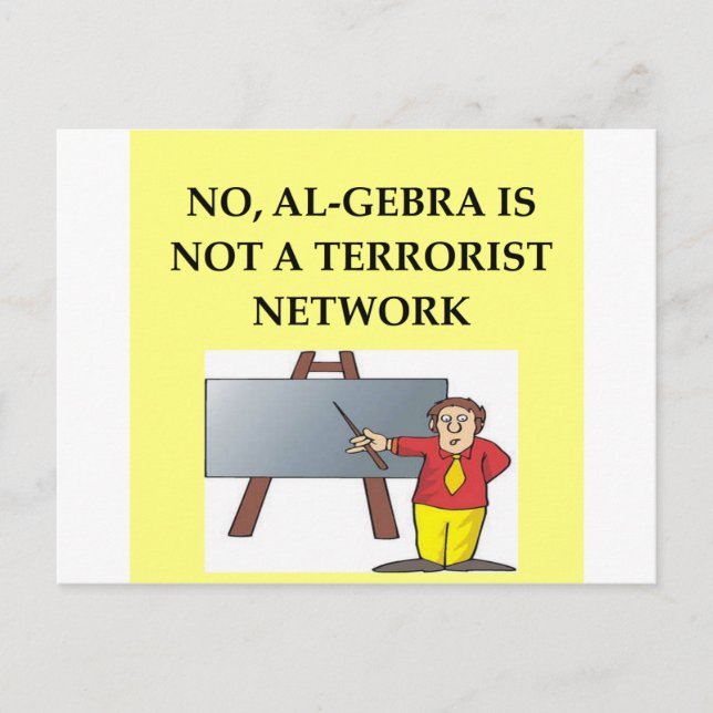 Postal chiste matemático (Anverso)