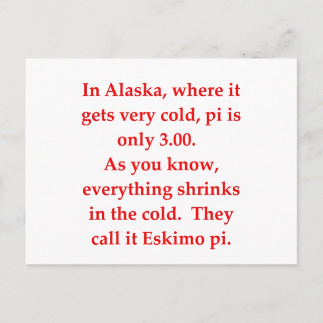 Postal chiste matemático divertido (Anverso)