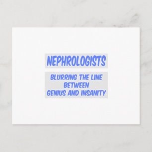 Postal Chiste nefrologista.. Genio y locura
