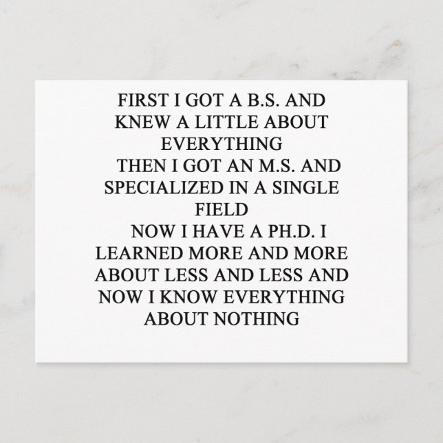 Postal Chiste PHD (Anverso)