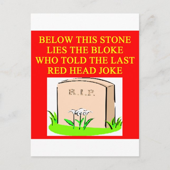 POSTAL CHISTE REDHEAD (Anverso)