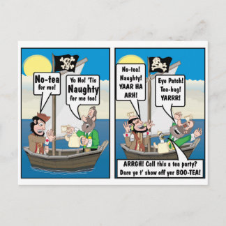 POSTAL CHISTE TEA BAG.