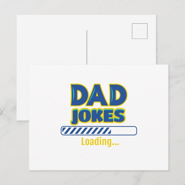 Postal Chistes de Papá Cargando (Anverso / Reverso)