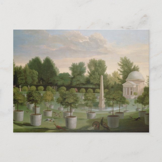 Postal Chiswick House Gardens (aceite sobre lienzo) (Anverso)