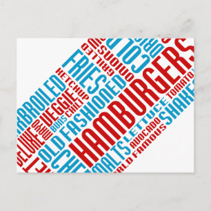 Postal ChitChat hamburguesa