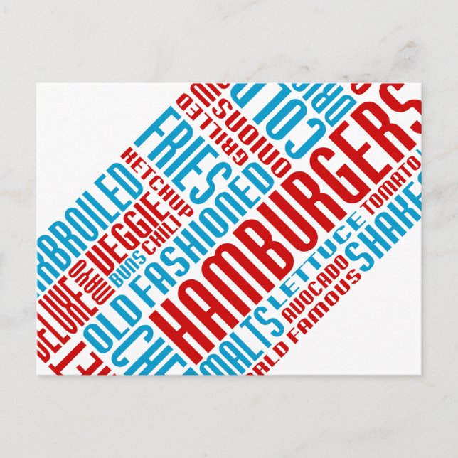 Postal ChitChat hamburguesa (Anverso)