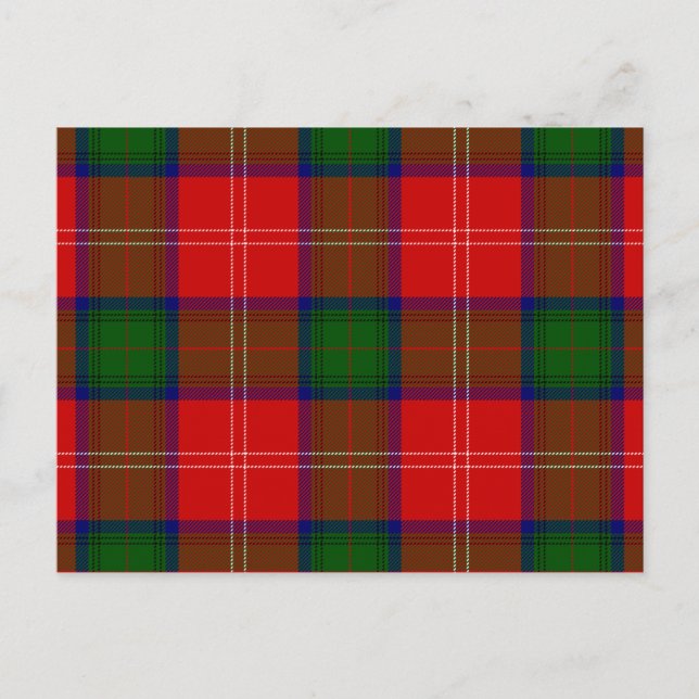 Postal Chitolm tartan rojo platillo (Anverso)
