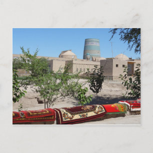Postal Chiwa, Khiva Blick zum Kalta-Minor-Minarett