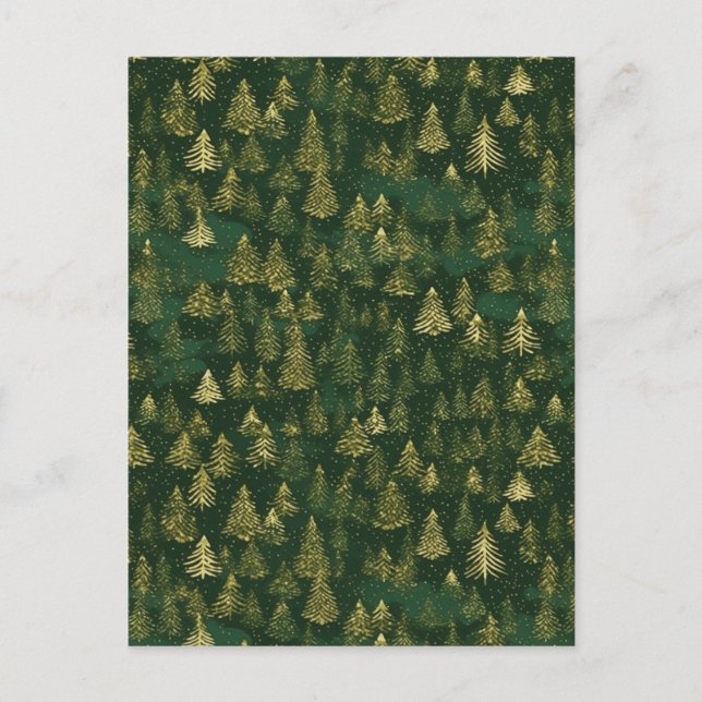 Postal Chiyogami de árbol de pino (Anverso)