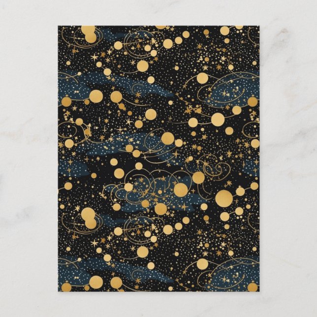 Postal Chiyogami de cielo nocturno (Anverso)