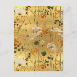 Postal Chiyogami de flores silvestres