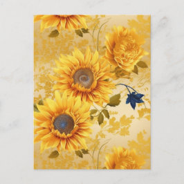 Postal Chiyogami girasol