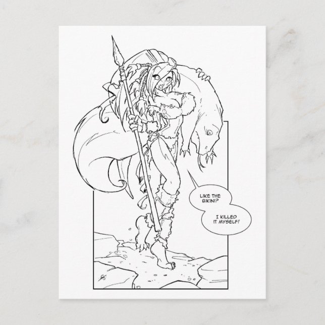 Postal Chloe Cavegirl (Anverso)