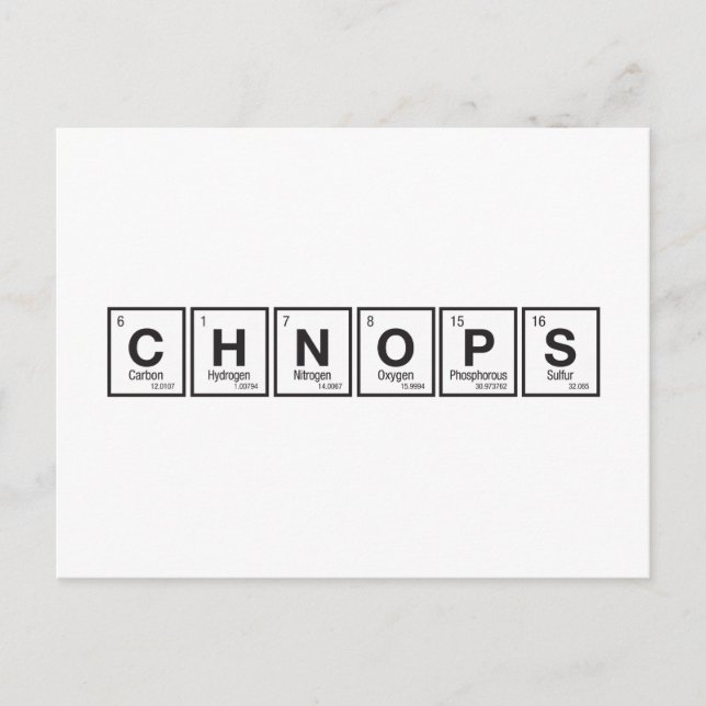 Postal CHNOPS para todos (Anverso)