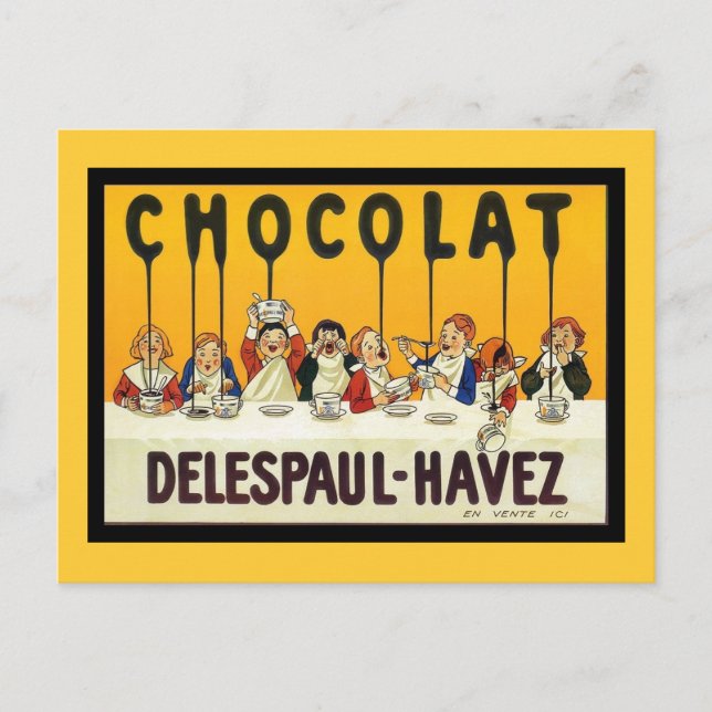 Postal Chocolat Delespaul Havez (Anverso)