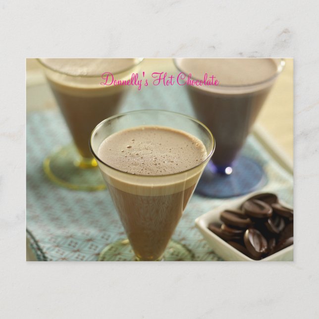 Postal Chocolate caliente de Donnelly (Anverso)