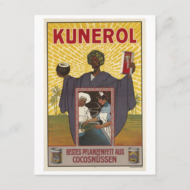 Postal Chocolate, coco, vándalo, publicidad, cosecha (Anverso)