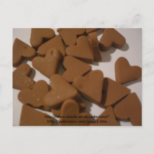 Postal Chocolate Coros de amor de Brown (Anverso)