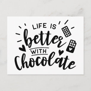 Postal Chocolate Divertido - Hola Te Extraño Pensando en 