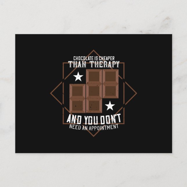 Postal Chocolate - El chocolate es más barato (Anverso)