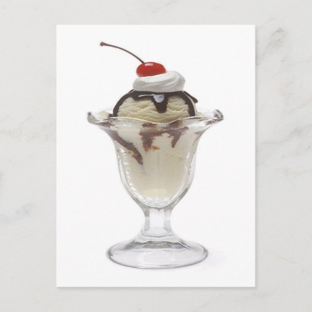 Postal Chocolate Ice Cream Sundae (Anverso)