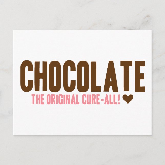 Postal Chocolate - La Cura Original Para Todo (Anverso)