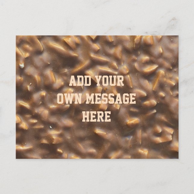 Postal Chocolate Personalizado Chunky Texto Personalizado (Anverso)