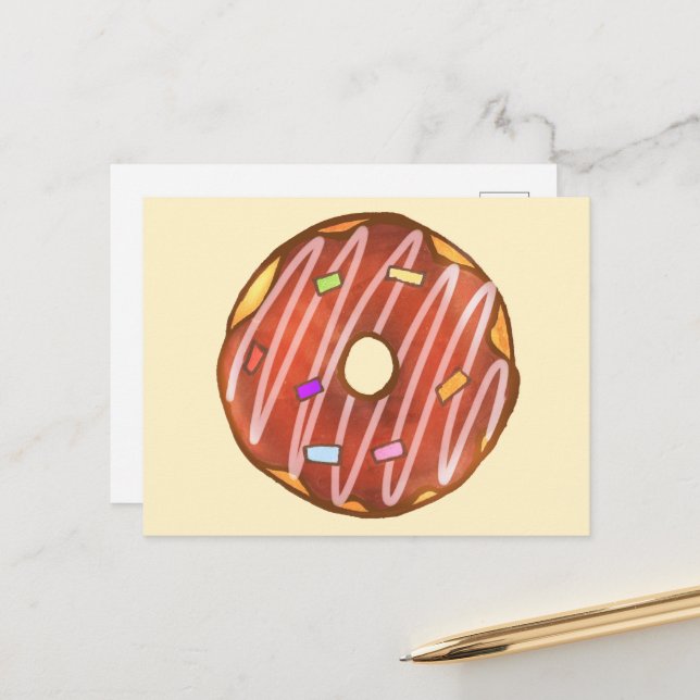 Postal Chocolate Sprinkle donut (Anverso/Reverso In Situ)