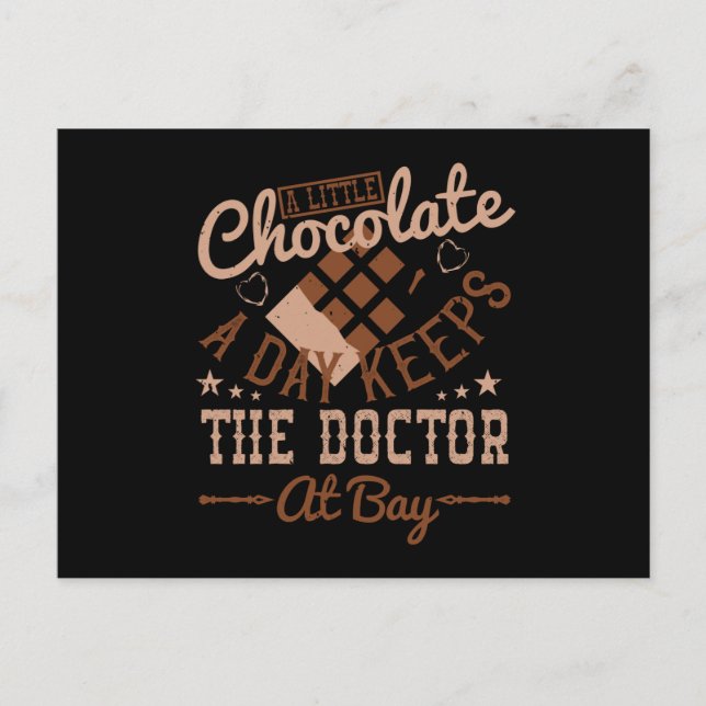 Postal Chocolate - Un poco de chocolate al día (Anverso)