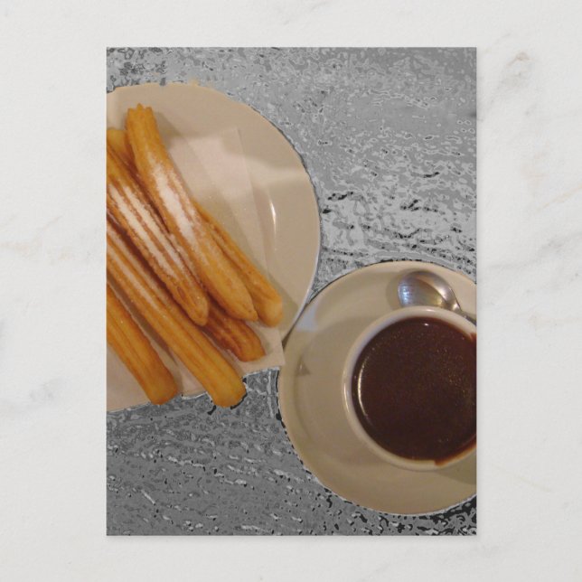 Postal Chocolate y churros (Anverso)